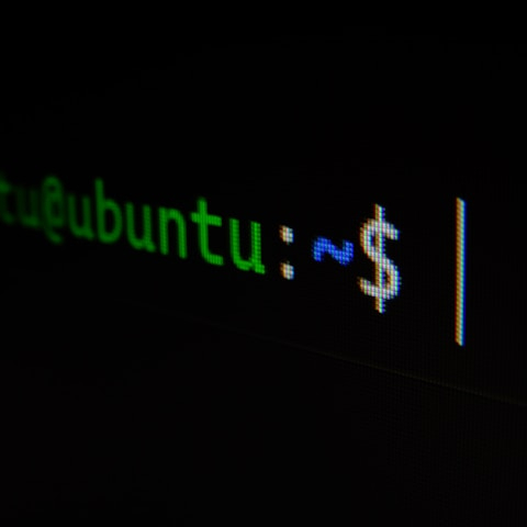 Computer screen with Linux terminal